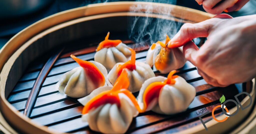 Xiaolongbao (dumplings or steamed buns in Chinese soup)